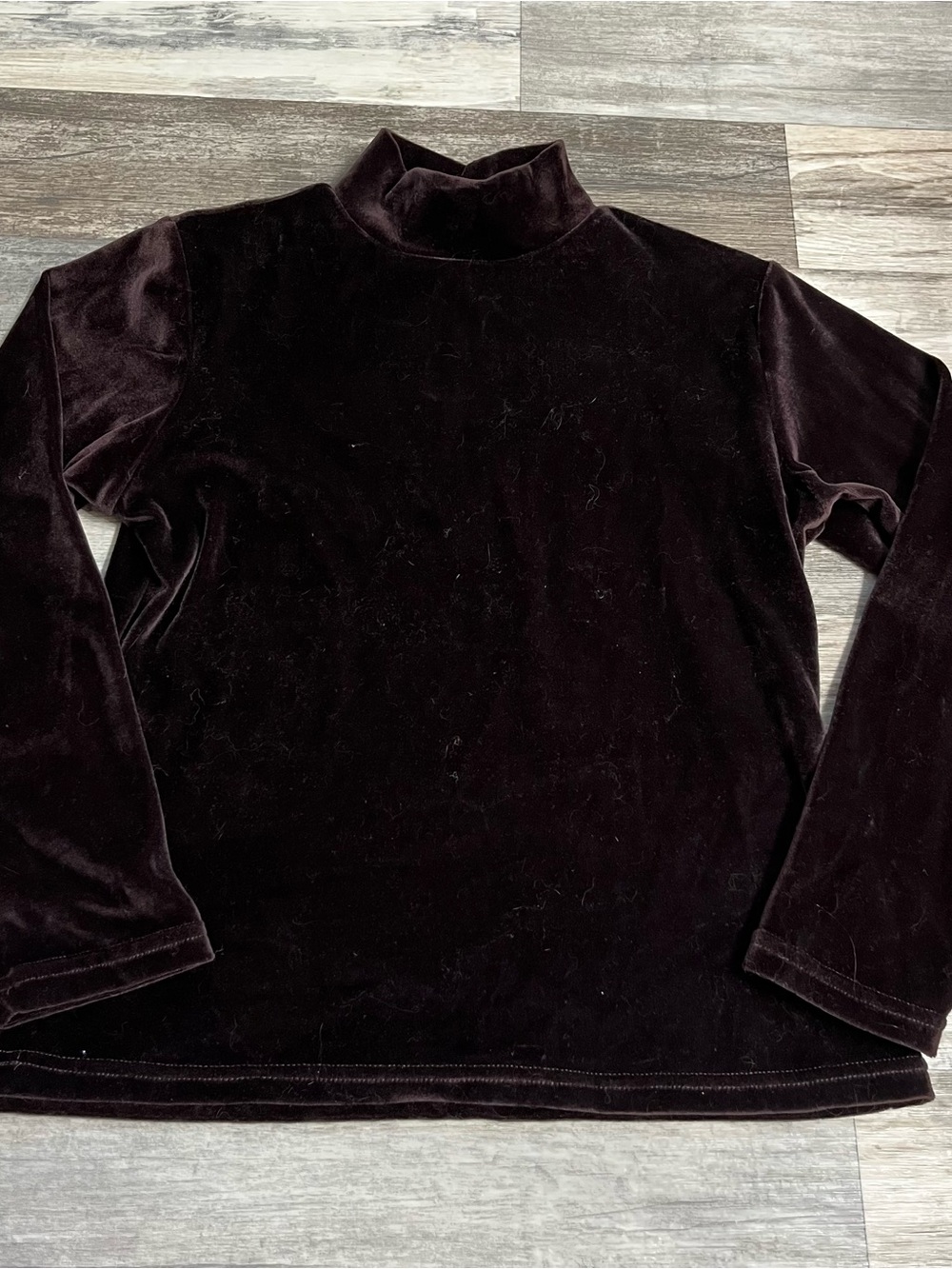 Kitty Hawk by Vivan Wang brown velvet turtleneck